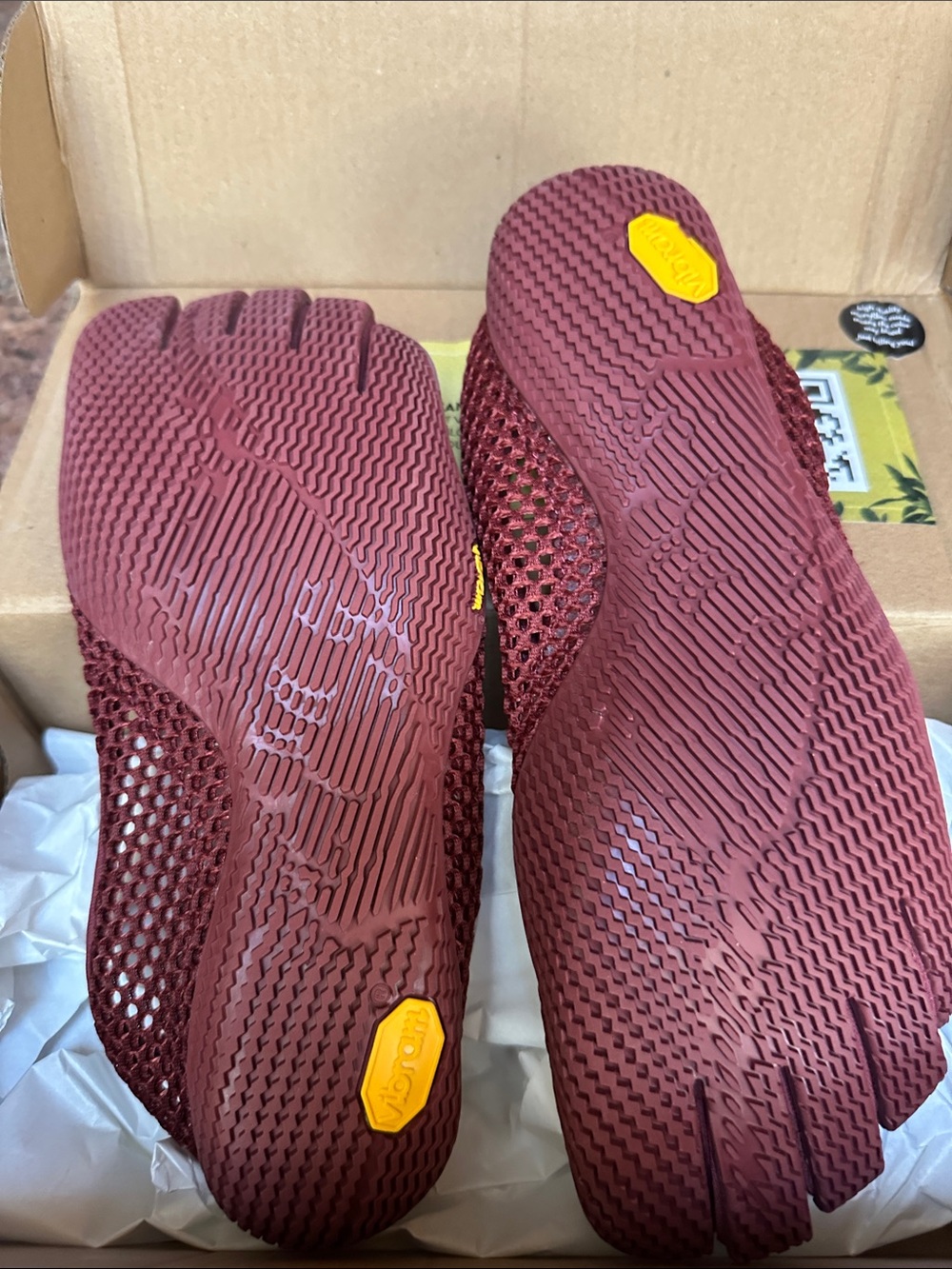 Vibram Women’s Burgundy Mesh FiveFinger Shoes - Picture 3 of 3